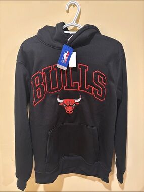 NBA Chicago Bulls Black and Red Crewneck Sweatshirt
